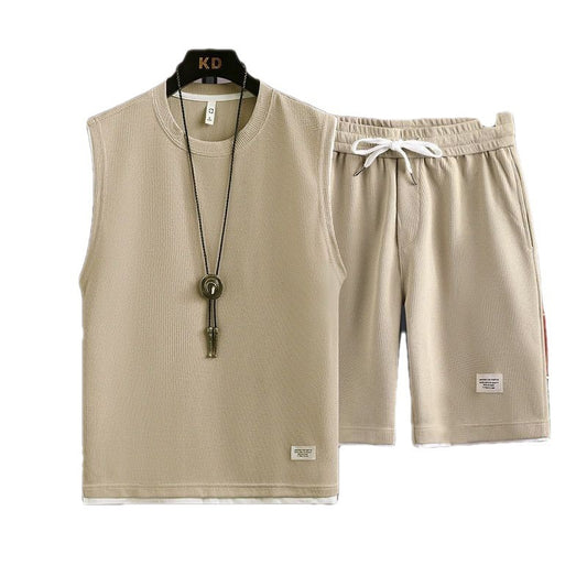 Men's T-shirt and Shorts Ice Silk set