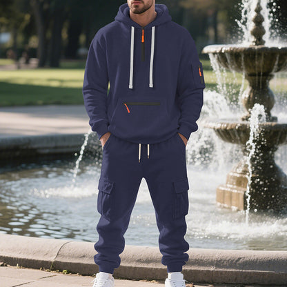 Leisure Suit Sweater Hoodie  Pullover Men's Sports Casual Two-piece Set