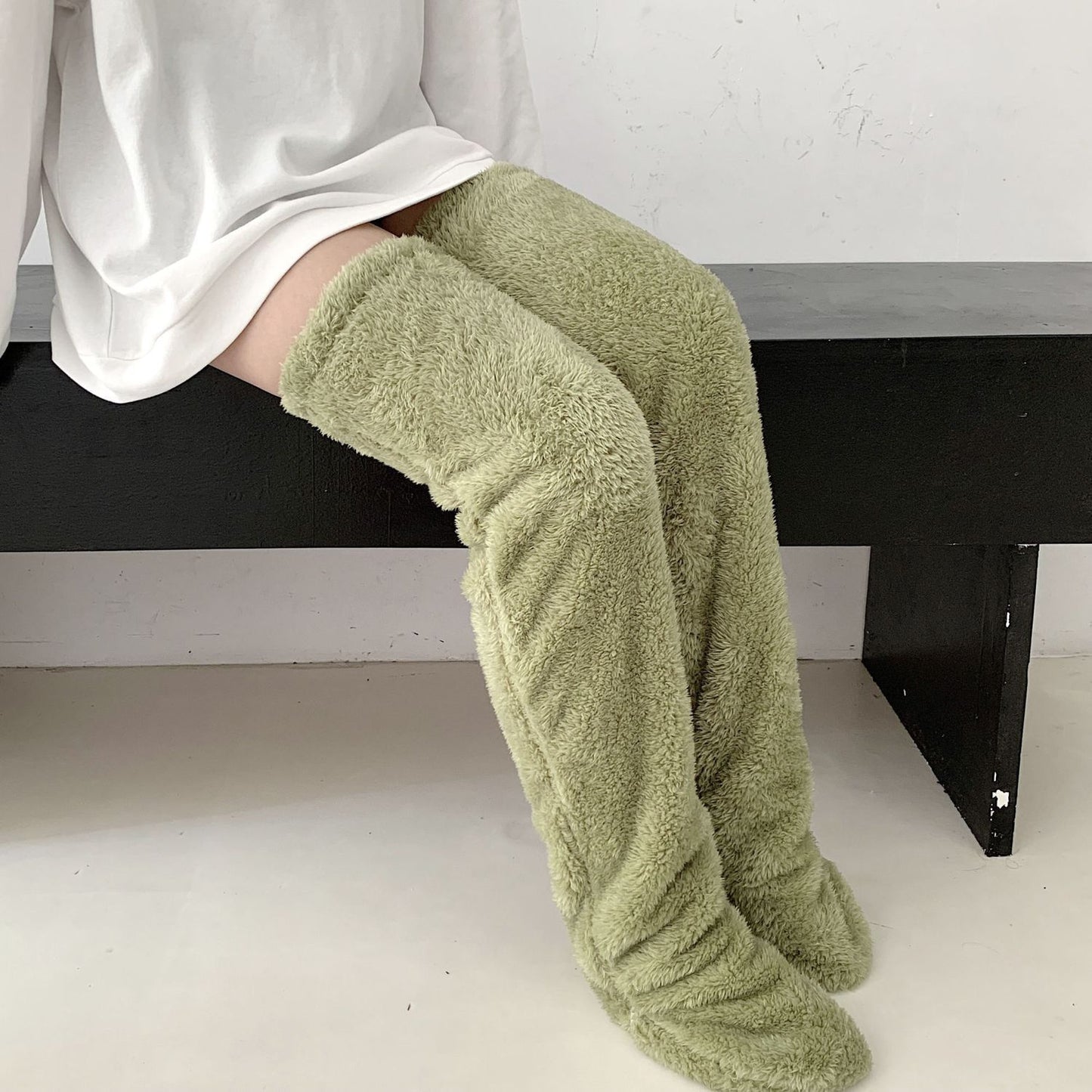 Over Knee High Fuzzy Winter Long Socks
