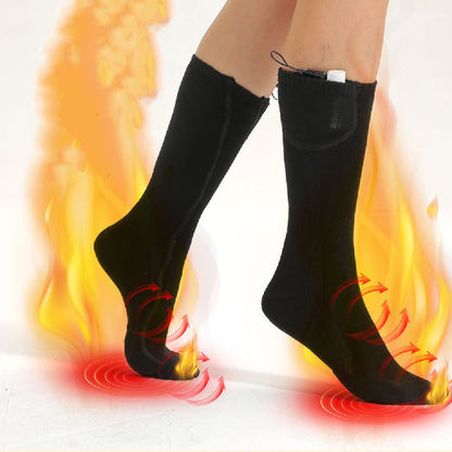 USB heating Thickened Cotton Washable Socks