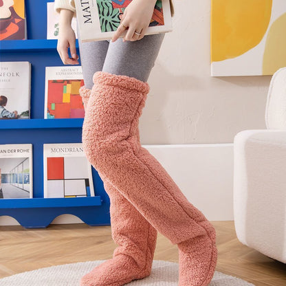 Over Knee High Fuzzy Winter Long Socks