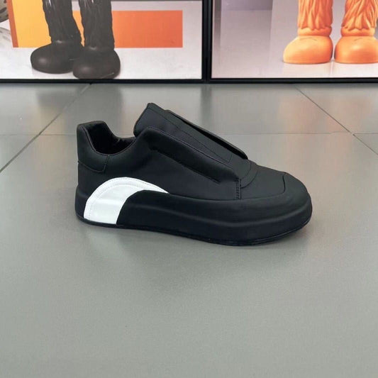 Leather Slip-on Running Shoes