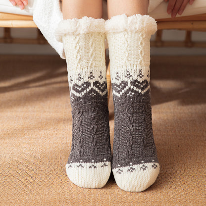 Knitted Plush Winter Warm Carpet Socks