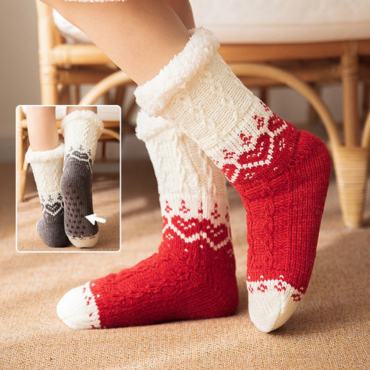 Knitted Plush Winter Warm Carpet Socks