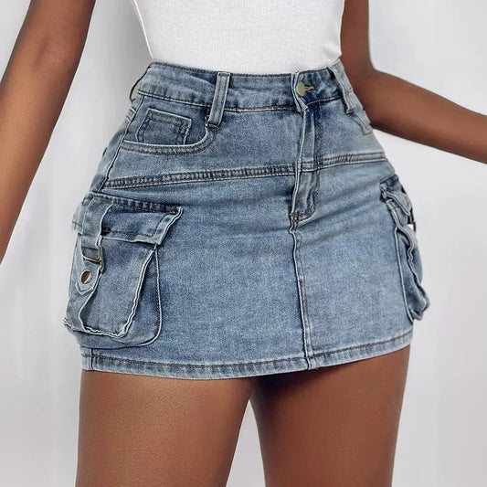 Women's Multi-Pocket Short Skirt