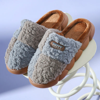 EVA Thick-soled Warm Plush Cotton Slippers for Women / Men