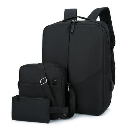 Men's Leisure Three-piece Multifunctional USB Backpack