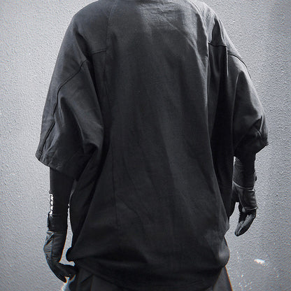 Men's Loose Casual Worn Neckline Short Sleeve