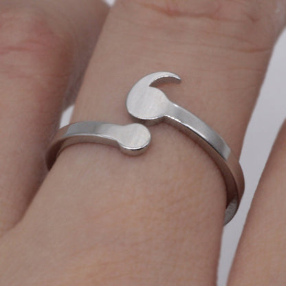 Luxury Semicolon Design Ring