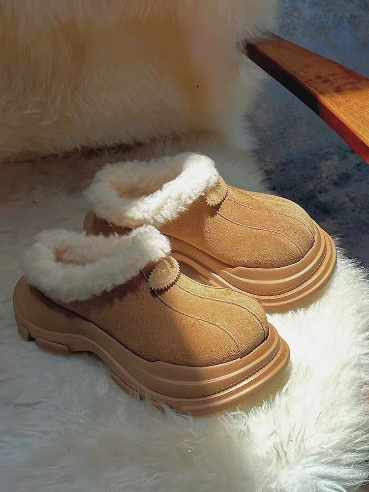 Fur Integrated Platform Snow Boots