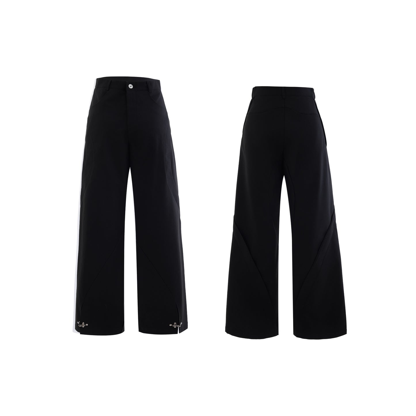 Hooded Vest Waistcoat Wide leg Pant