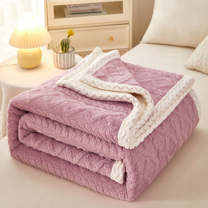 Double Thickened Warm Coral Fleece Sofa Blanket