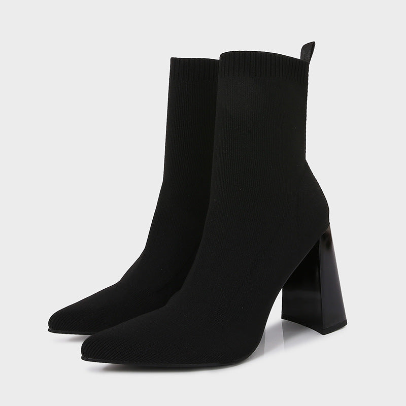 Retro Ankle Elastic Socks Boots