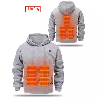 USB Heating Brushed Hoody Warm