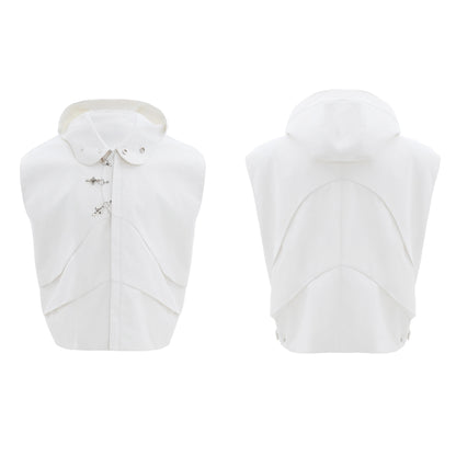 Hooded Vest Waistcoat Wide leg Pant