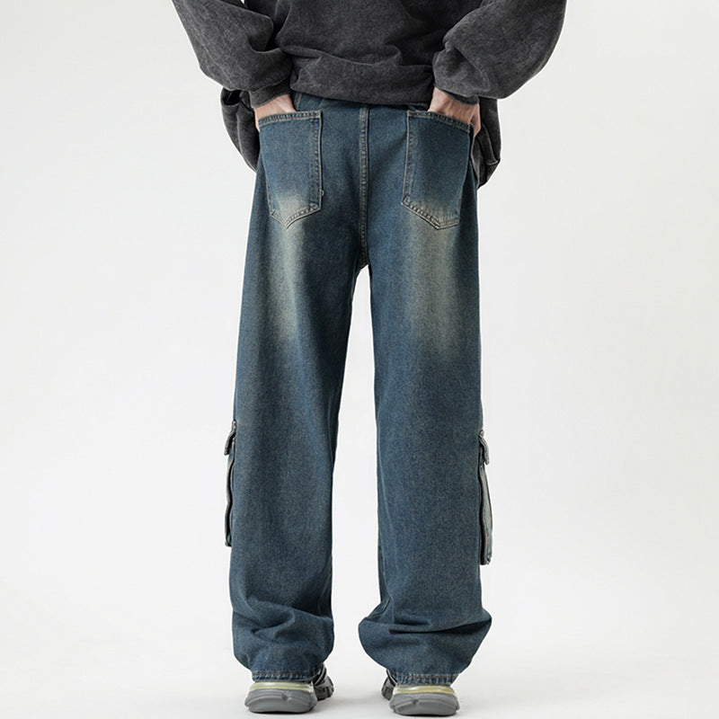 Multi-pocket wide leg Jeans