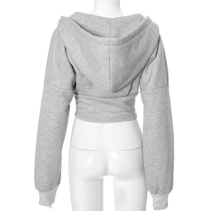 Women's Zipper Hoodie, Long Sleeve, Corset Jacket