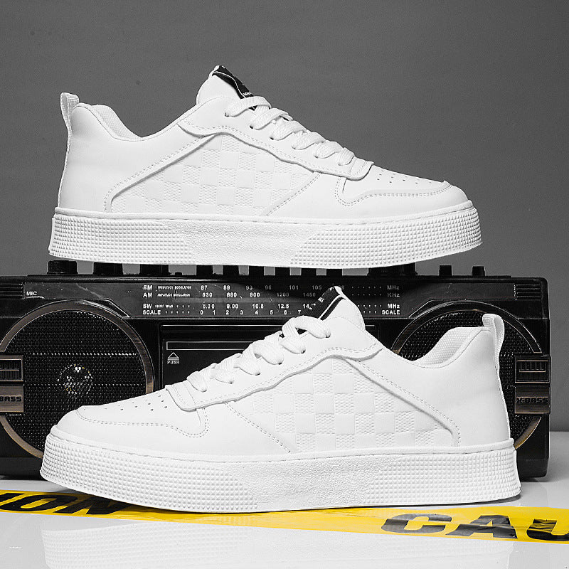 Casual Lace-up Sneakers Breathable Plaid Flats Shoes