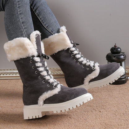Women's Winter Lace-up Snow Boots