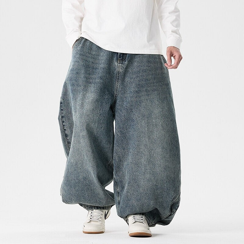 Men's Casual Plus Size Fashionable Wide Leg Pants