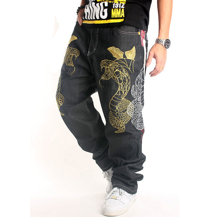 Men's Embroidery Hip Hop Jeans