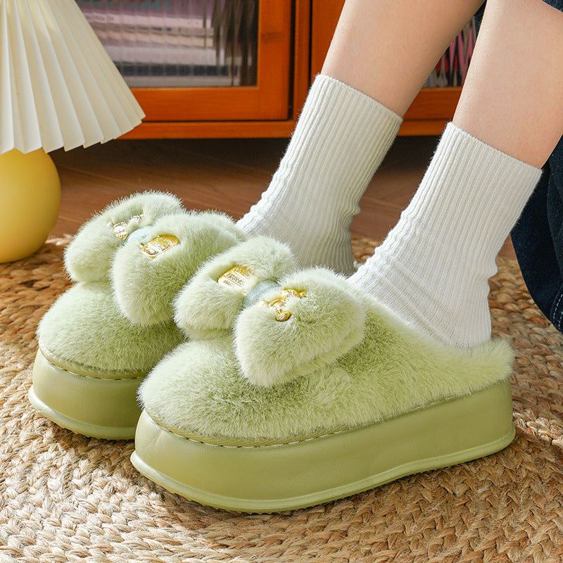 women's Thick-soled Cotton Slippers