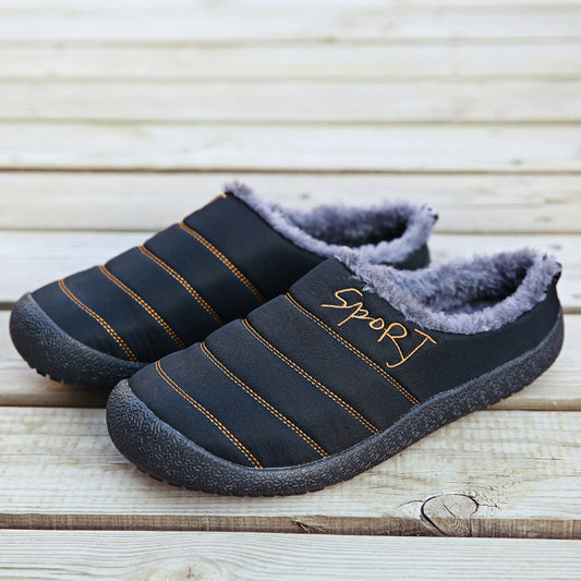 Mem's Waterproof Winter  Cotton Slippers