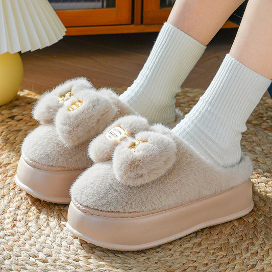 women's Thick-soled Cotton Slippers