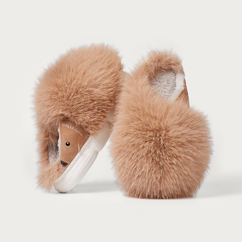 Cute Little Hedgehog Cotton Slippers