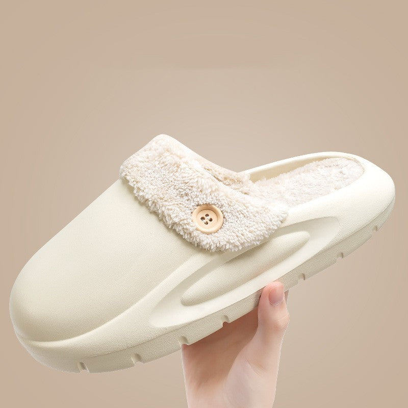 Waterproof Thick-soled Cotton Outdoors Slippers