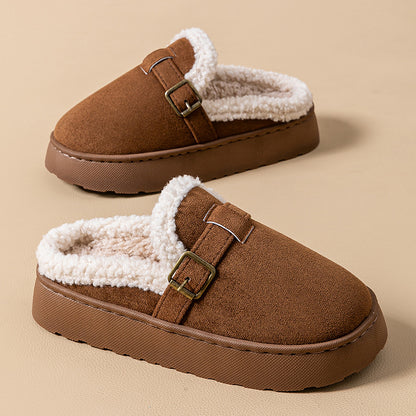 Thick Bottom Women's Fluffy Slippers